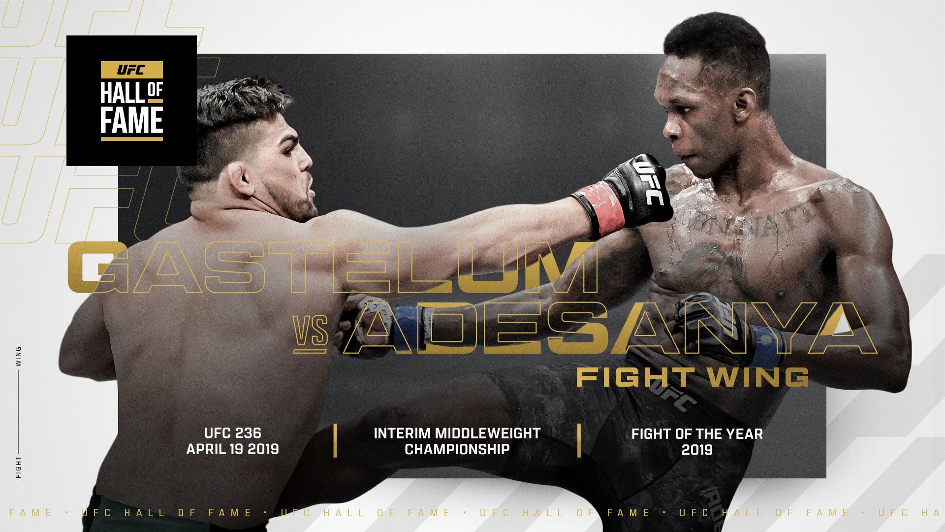 Kelvin Gastelum official UFC Hall of Fame induction artwork, Class of 2025